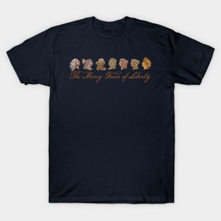 The Many Faces of Liberty - Copper T-Shirt